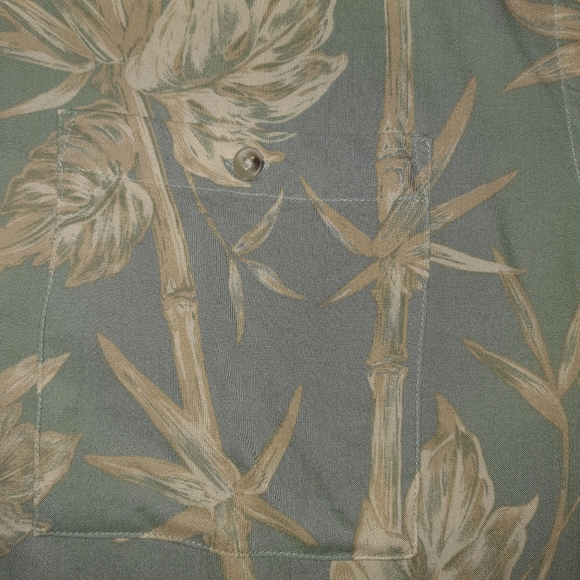 Men's Premium Wyndham Pointe Casual Floral Print Short Sleeve Rayon Shirt Large - Picture 6 of 8